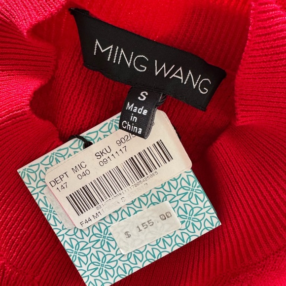 NWT MING WANG RED SLEEVELESS SHELL SWEATER TOP SZ S - Picture 10 of 10